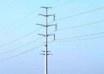 Monopole Lattice Transmission Tower , Galvanized / Painted Power Distribution
