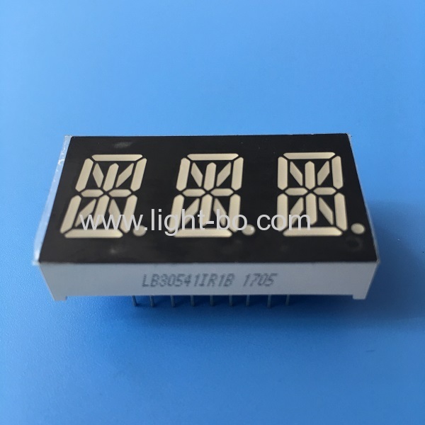 Ultra Red 0.54 Inch Triple Digit 14 Segment Alphanumeric Led Display