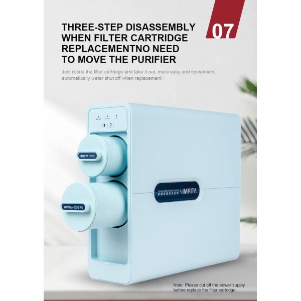 0.1Mpa-0.4Mpa Reverse Osmosis Water Purifier System Tankless 3 Stage