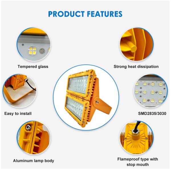 400W led Hazardous Explosion Proof Flood Light Fixtures For Mining ODM