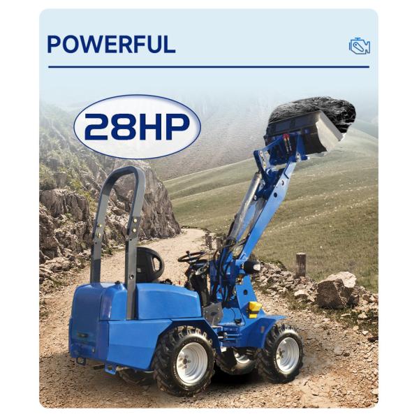 Hydrostatic Small Wheel Loader With 40l Hydraulic And Transmission System