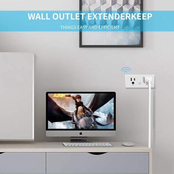 US Standard Tuya Wifi Smart Wall Plug Google Assistant Voice And Timing Control