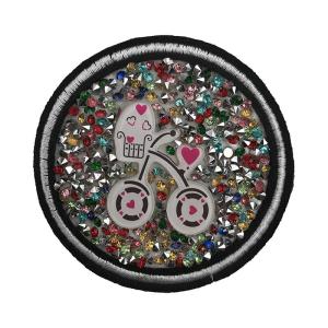 Buy cheap Crystal Rhinestones Custom Cloth Patches , Colored Bling Iron On Patches product
