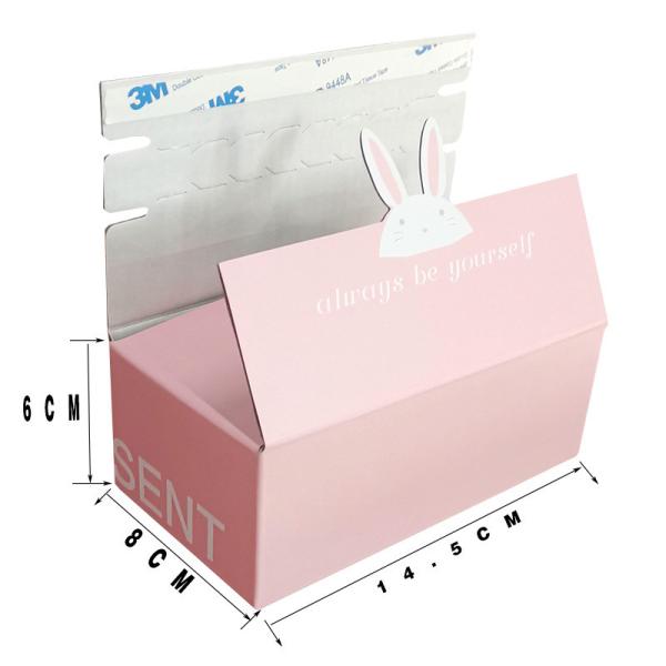 Printed Corrugated Shipping Box With Tear Tape Top For On Line Shop Goods Delivery