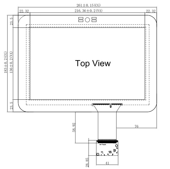 Unique CTP Lcd Capacitive Touchscreen 10.1 Inch For Self - Help Ordering Machine