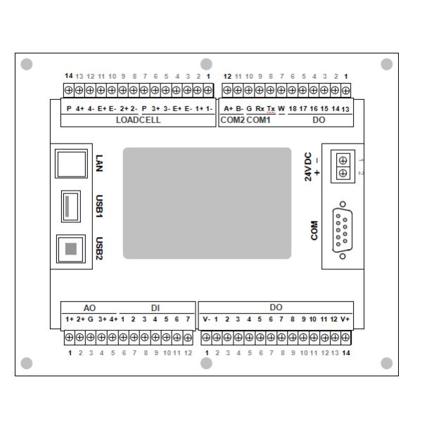 1/4-CH TFT - Touch Force Measuring Weighing Scale Indicator , Digital Weighing Controller