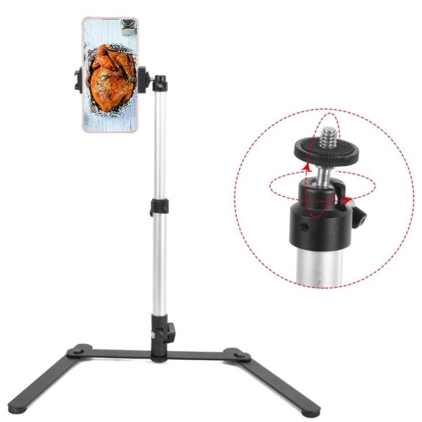Quality Floor Stand Extendable Tripod With Mobile Phone Clip Mount for sale