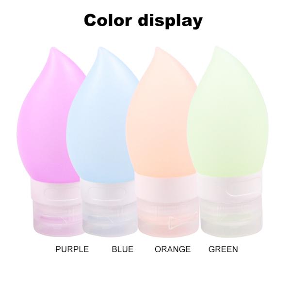 60ml Leak Proof Squeezable Silicone Travel Shampoo Bottles
