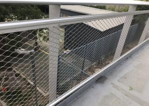 Buy cheap 1.5mm Webnet Stainless Steel Mesh Railing Guard Bridge Stairway Balcony 50*50mm Hole product