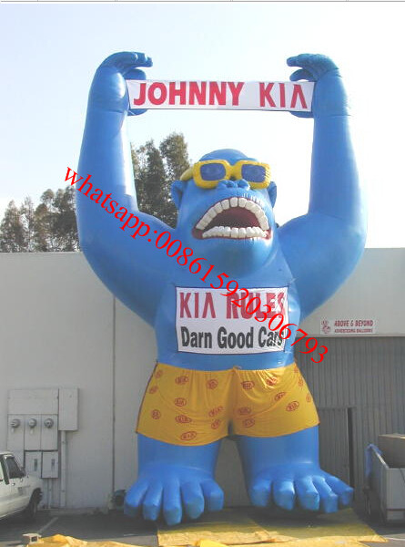 Buy cheap 25ft blue colour pvc tarpaulin inflatable gorilla product