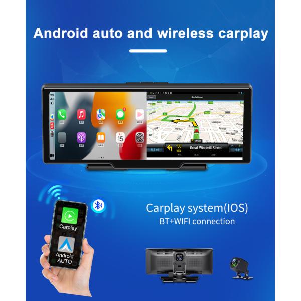 1440P 10.26 Inch Portable Touch Carplay Dashboard 2.5K Video Loop Recording
