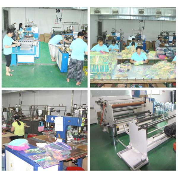 ISO9001 Transparent PEVA Storage Bags Standing EVA 0.3mm With Plastic Snap Button