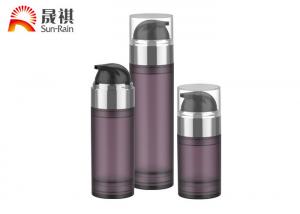 Buy cheap PETG purple airless pump cosmetic bottle packaging with MS lid product