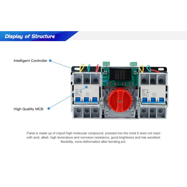 ATSQ1Z 3 Poles 63A Intelligent Double Power Automatic Transfer Switch with LED display