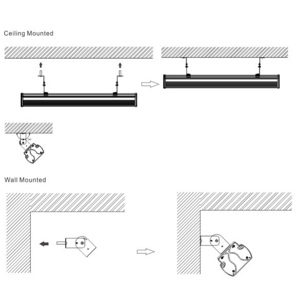 Super Bright Industrial 100w Led Linear High Bay Light For Factories , 5 Years Warrant0