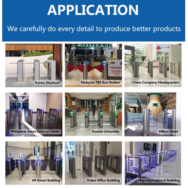 Own Factory Made High Security Single Or Double Wing Walking Flap Barrier Gate Flap Barrier Turnstile Gate 17
