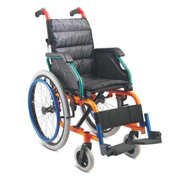 Pneumatic Wheel Drive Medical Wheelchair Manual Pediatric Wheelchair Solid Castor