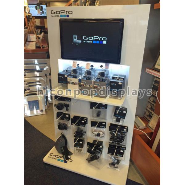 Metal POP Retail Merchandising Displays Free Standing Custom Retail Displays With LCD