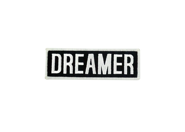 Hot Melt Adhesive Embroidered Cloth Patches , Durable Custom Embroidered Patches