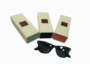 Buy cheap White Linen Custom Optical Eyeglass Case / Collapsible Hard Sunglasses Case product