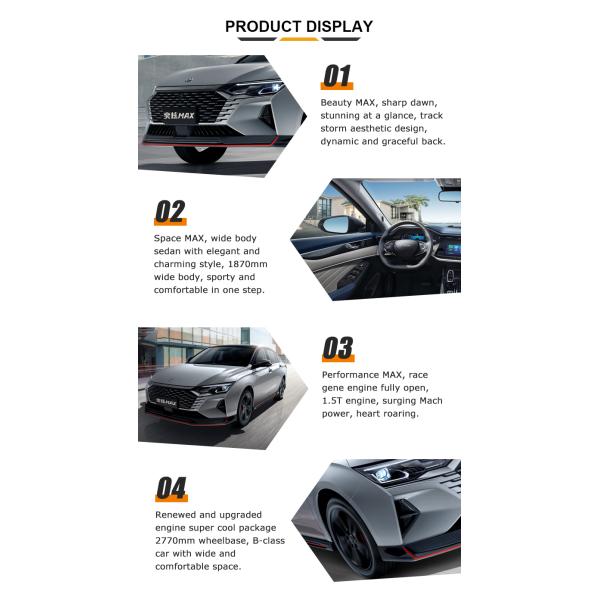 5 Seat DONGFENG AEOLUS YIXUAN MAX Electric Car Sedan Manual Driver's Seat Adjustment and Front Disc Rear Disc Brake System