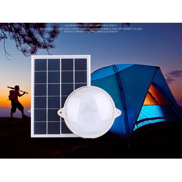 IP65 3 Control Modes Solar Powered Ceiling Lights For Indoor And Outdoor Use