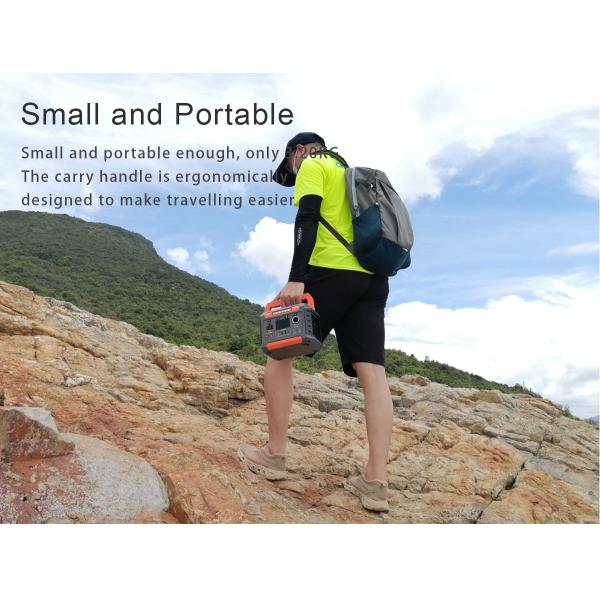 1x AC Pure Sine Wave Output Solar Power Supply with Flashlight and Lithium Ion Battery