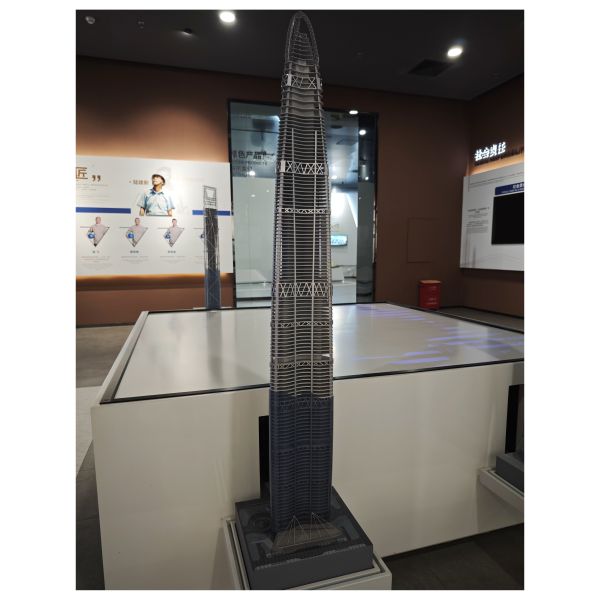 Super High Rise Landmark Skyscraper Model Architectural Scale Model Modern Office Tower Real Estate Urban Commercial Building LED Diorama