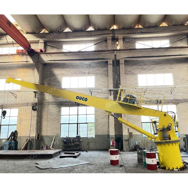 3t15m HydraulicStiff Boom Lifting Points Jib Marine/deck Crane