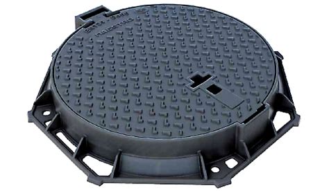 Hinged Pavement Cast Iron Manhole Cover Round Ductile With Locking System