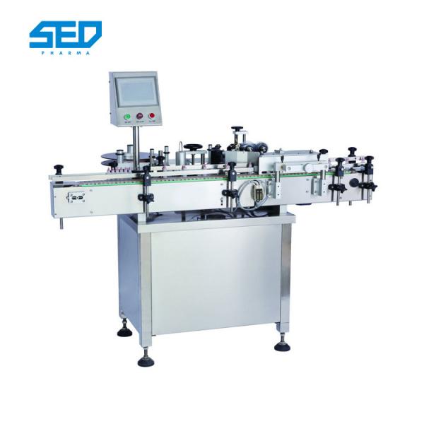 High Speed Automatic Labeling Machine Two Sided Adhesive Sticker Precise Localization