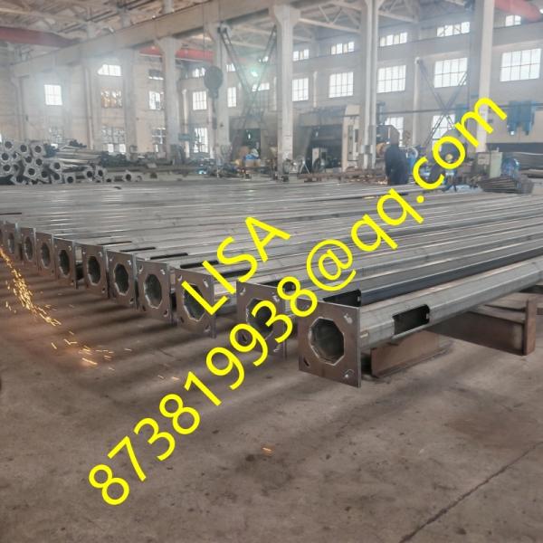 8M Q235 Octagonal Street Lighting Pole with Hot Dip Galvanized Single/Double Arm