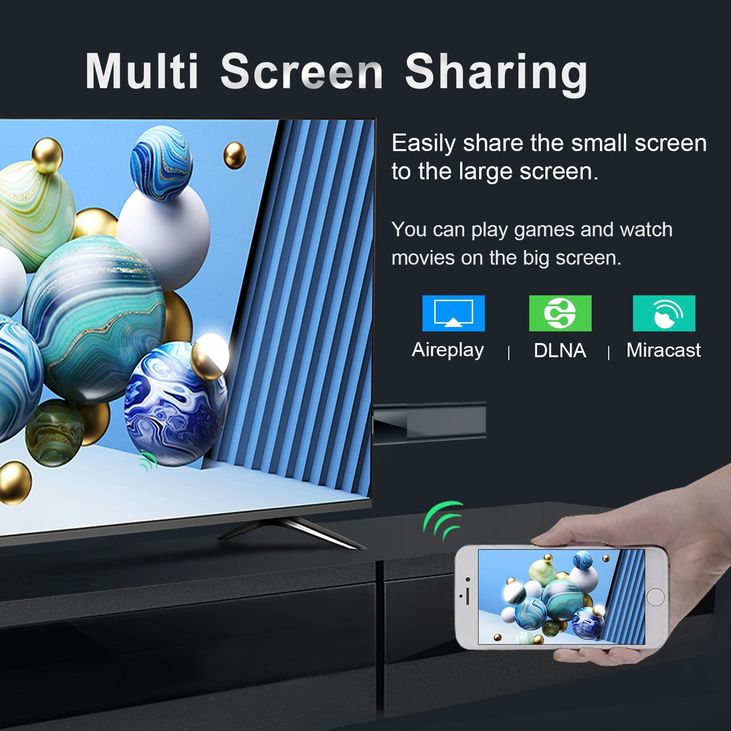 Custom Android TV Stick 4k 2GB RAM 16GB ROM Dongle Voice Remote