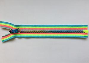 Buy cheap Rainbow Coloured Cotton Webbing Straps Gradient Teeth Zipper With Original for Garment product