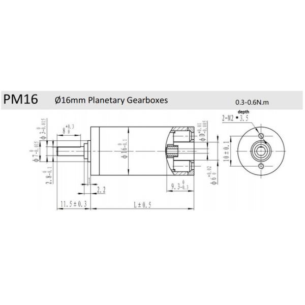 16mm Planetary Gearbox High Torque Low Noise Planetary Reducer Gearbox