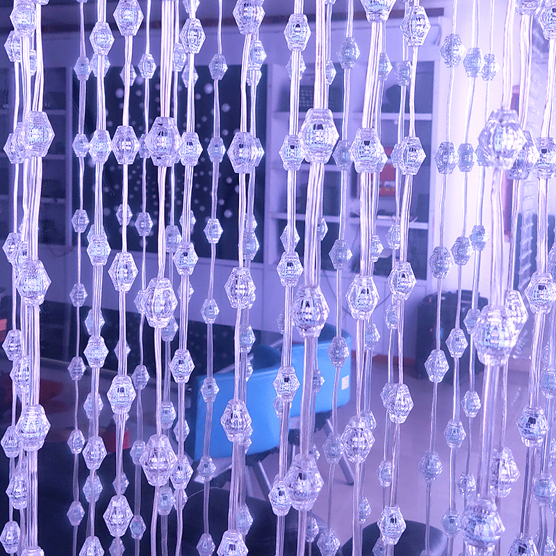 Crystal 3D Pixel Led Chain With 12.1 Lm/W Luminous Efficiency Full Color