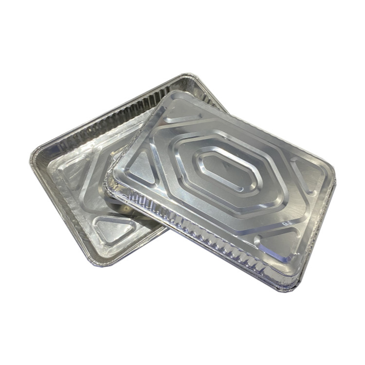 BBQ Cookie Rectangular Foil Trays 1400ml Great Thermal Conductivity