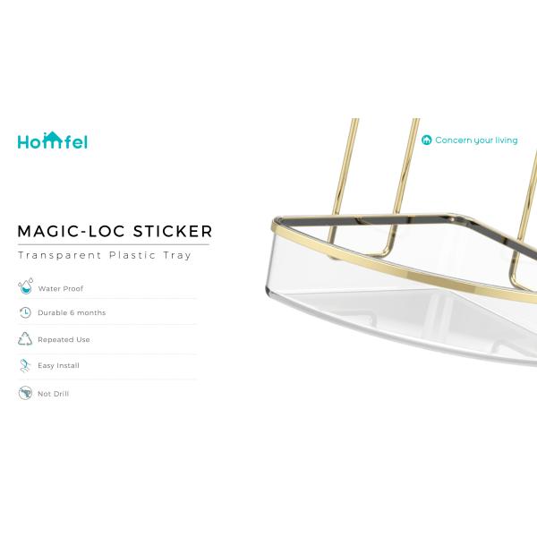 Storage 3 Tiers Standing Type Bathroom Rack Shower Caddy with Stainless Steel Organizer