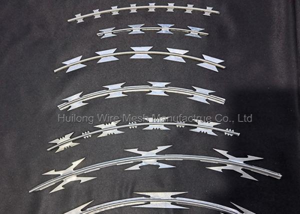 HUILONG Concertina Razor Wire Fence Galvanized Steel With Y Post