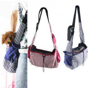 Buy cheap Striped Canvas Sling Bag Pet Carrier For Dog/Cat Travel Bag Red,Blue product