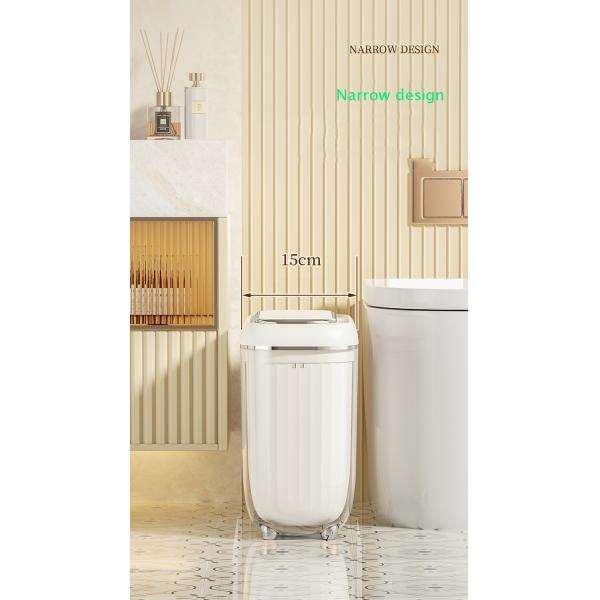 Mopup Touchless Bathroom Trash Can 3.5 Galon Smart Waste Bin Sensor Aroma Therapy