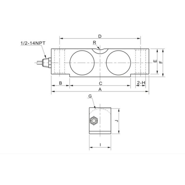 Double Shear Beam Load Cell Bridge Type Analog Output Shock Resistance