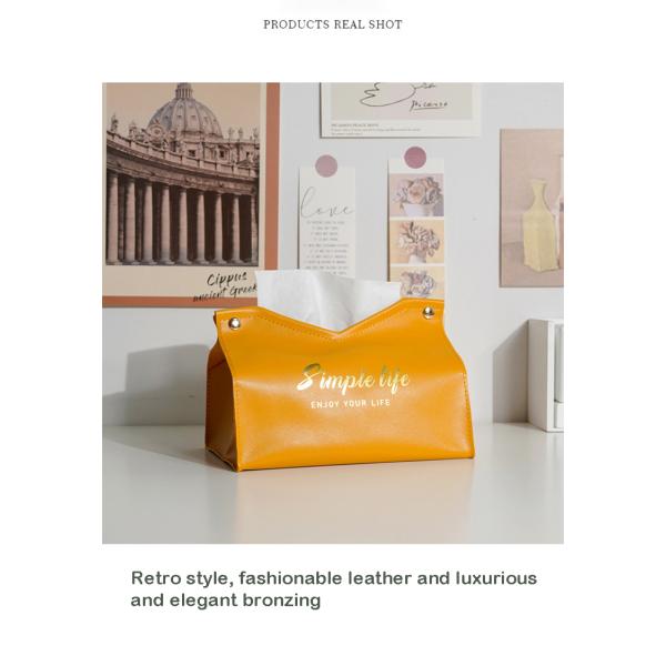 Custom Mini PU Leather Car Tissue Box Holder for Chic and Practical Storage