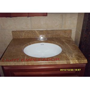 China Yellow Beige Honed Granite Countertops , Granite Stone Kitchen Countertops on sale