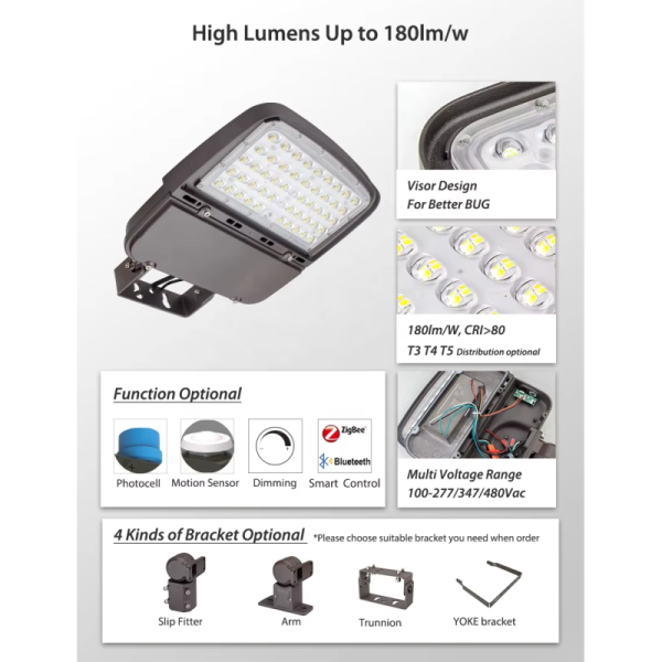 High efficiency and energy-saving LED area light patent three-level power adjustment adjustable engineering light