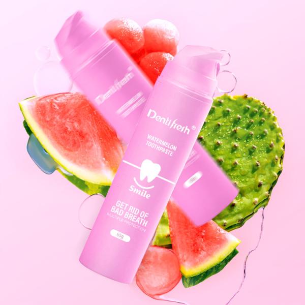 Non Irritating Organic Teeth Whitening natural pump bottle Toothpastes Lemon Mango Strawberry Flavor