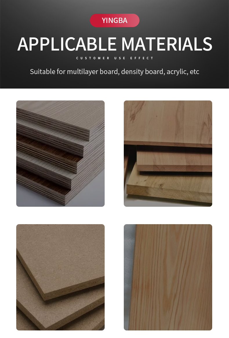 YingBa Two Flute Spiral End Mill Solid Carbide Wood Working Cnc Router Machine for Wood Milling Cutter Manufacturing Production