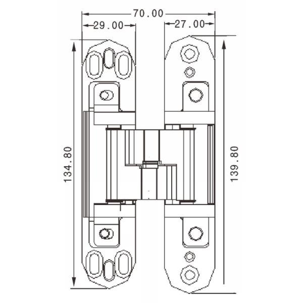 Durable Interior Exterior Door Adjustable Soss Type Hinges Three Demension