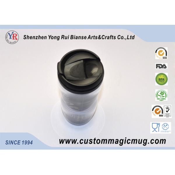 V Shape Double Wall Drinking Plastic Coffee Cups With Lids 350ml 12oz