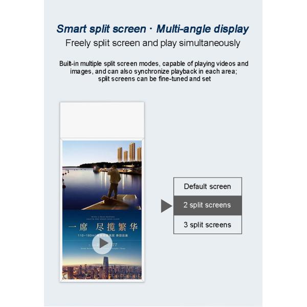 2025 New Technology Transparent Lcd Screen Window Displays With Hanging Double Sided OEM ultra Thin Led Advertising Display